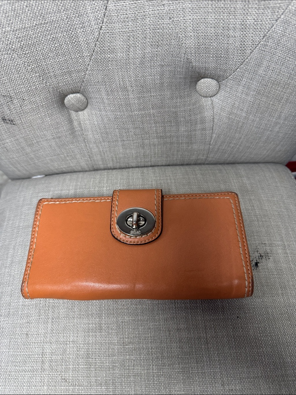 Coach Cognac Leather Tote with Matching Wallet - Picture 5 of 13